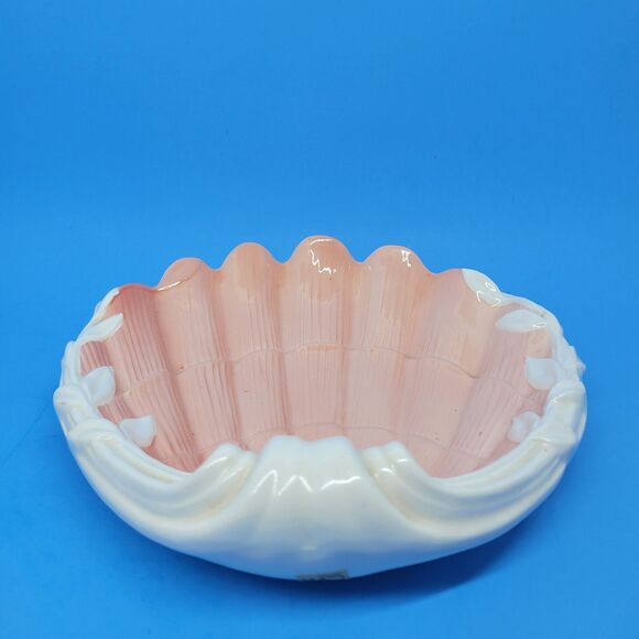 Fitz And Floyd 1970's Coquille Pink 8" Shell Shaped Dish READ DESCRIPTION - Picture 3 of 8